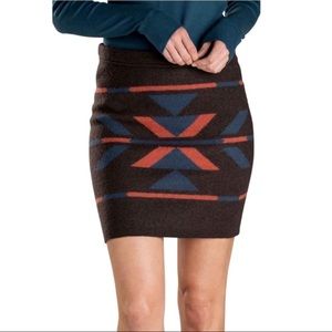 Toad&Co Merritt Sweater Skirt Wool Aztec S